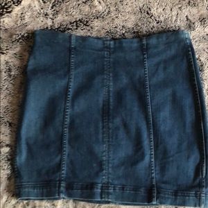 Free People denim skirt